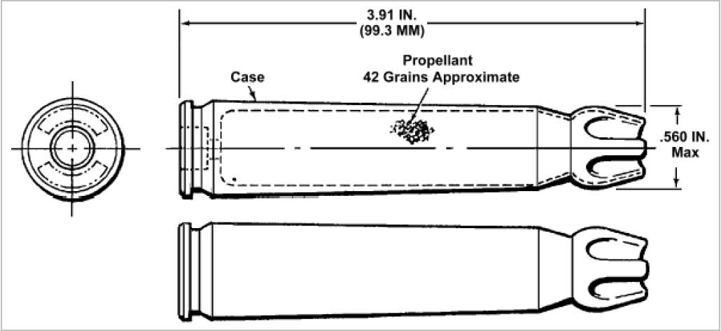 rifle bullet chart. Used by the M2 machine gun