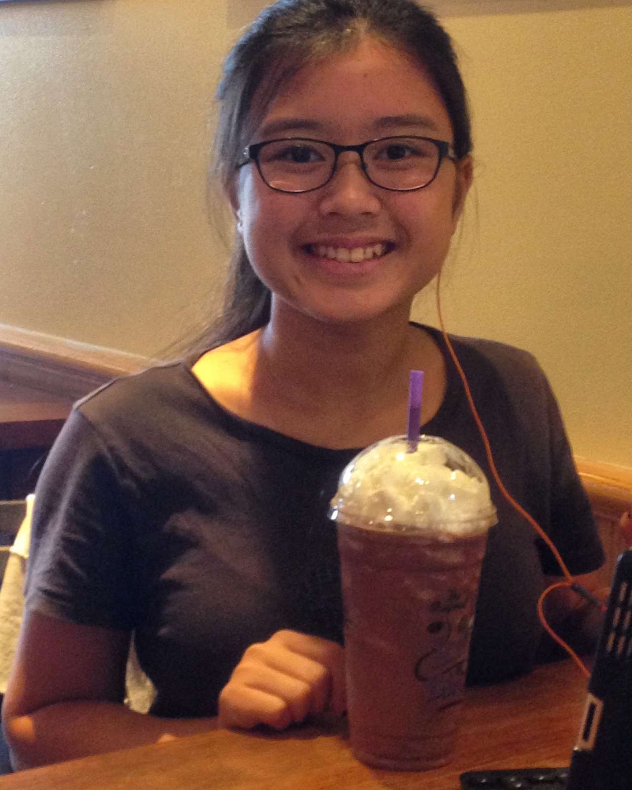 Big monkey and the way too large dark chocolate iced blended
