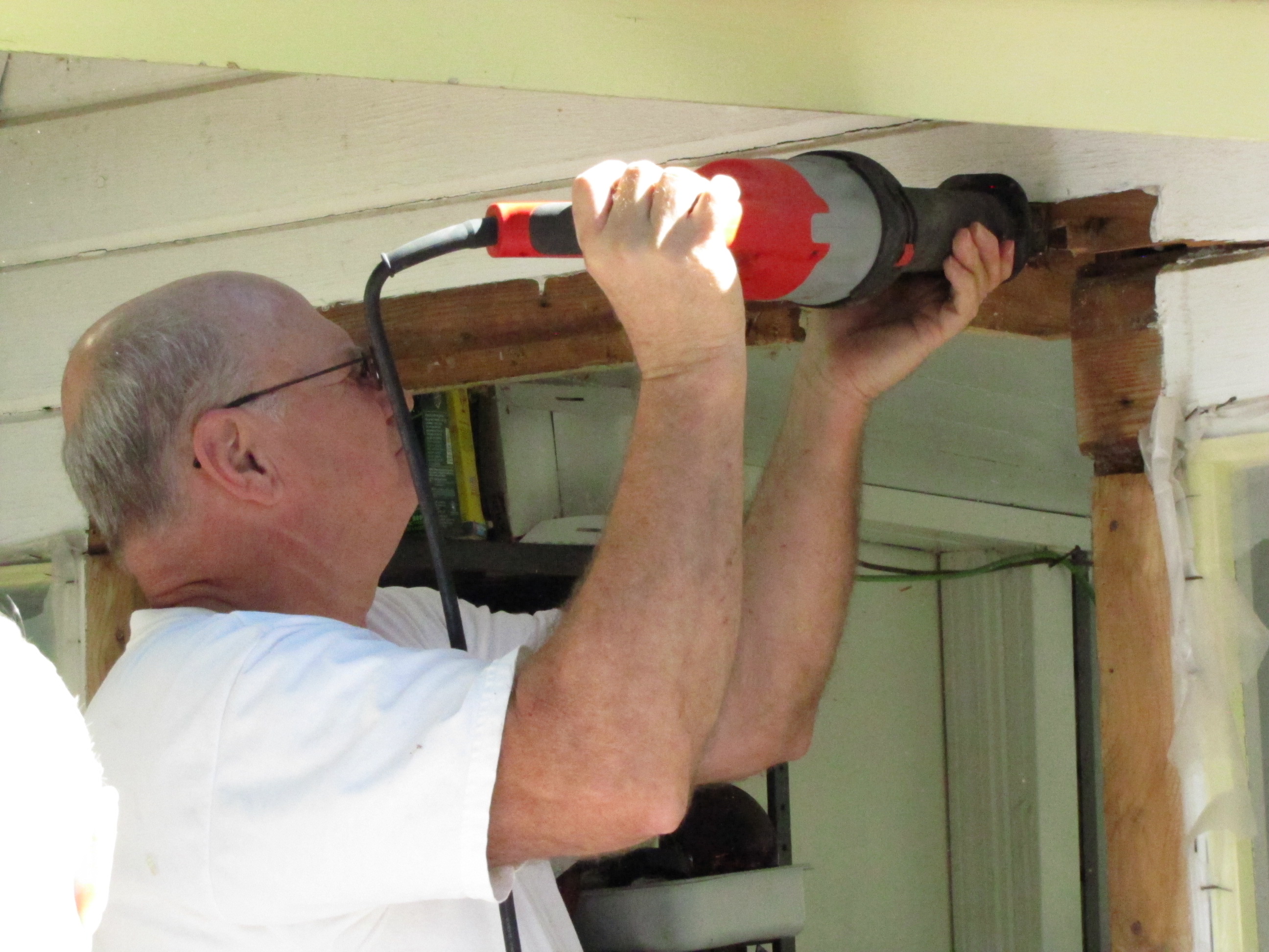 Enlarging door frame area